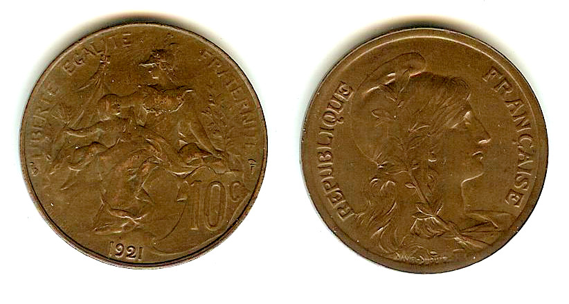 10 Centimes Dupuis 1921 vUnc